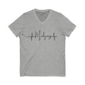 Mahjong Heartbeat V-Neck Tee — Mahjong Lover Card Game Shirt