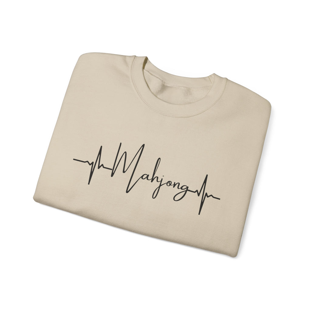 Mahjong Heartbeat Sweatshirt – Mahjong Lover Crewneck