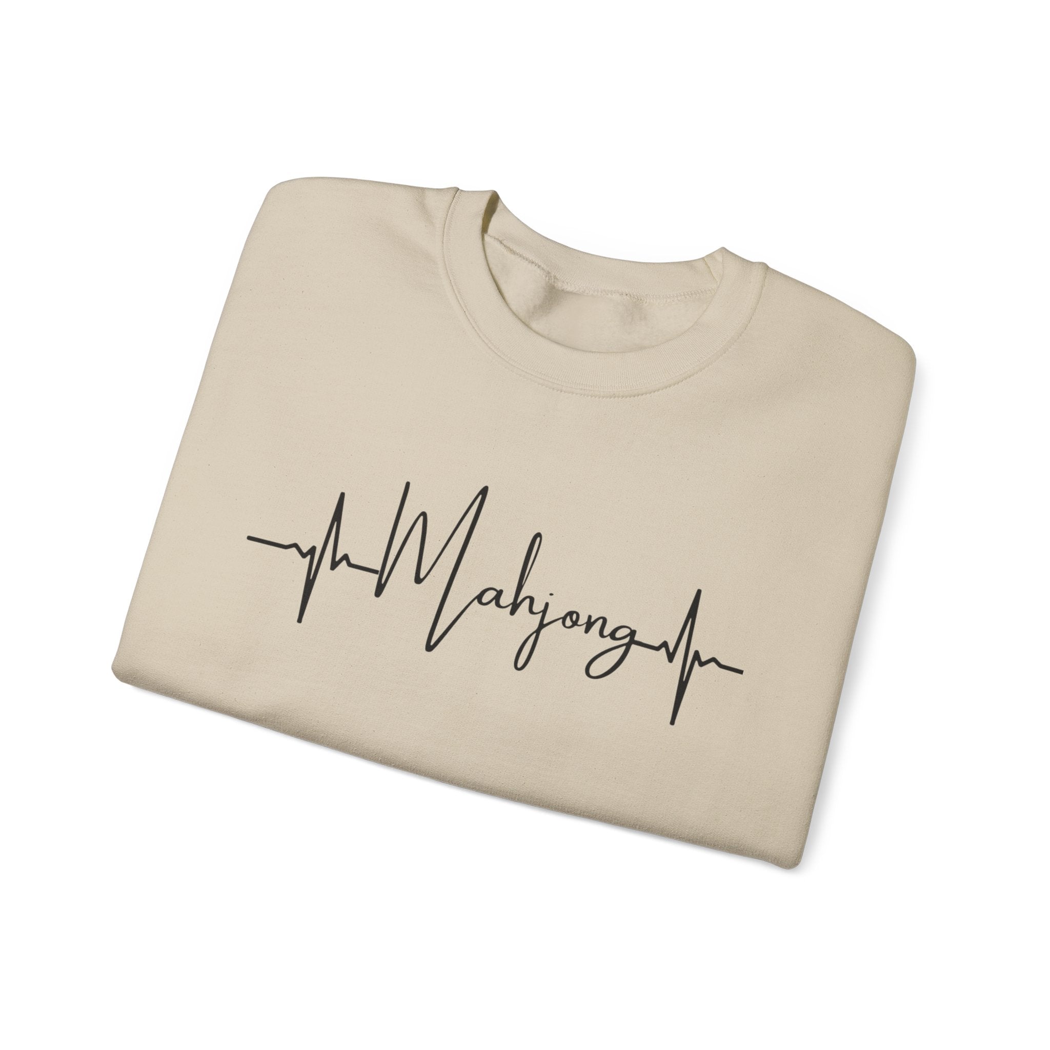 Mahjong Heartbeat Sweatshirt – Mahjong Lover Crewneck