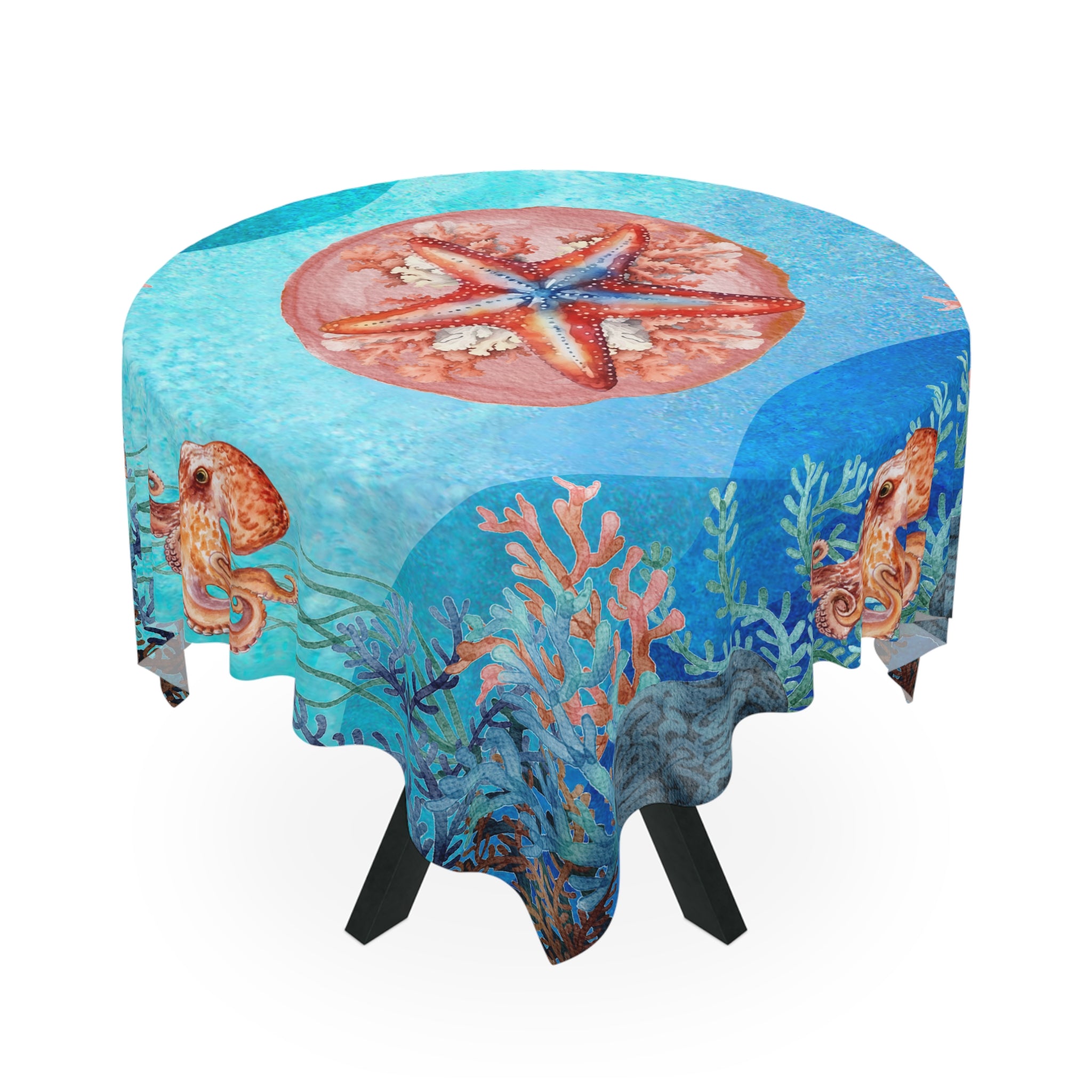 Mahjong Tablecloth - Coral Cove