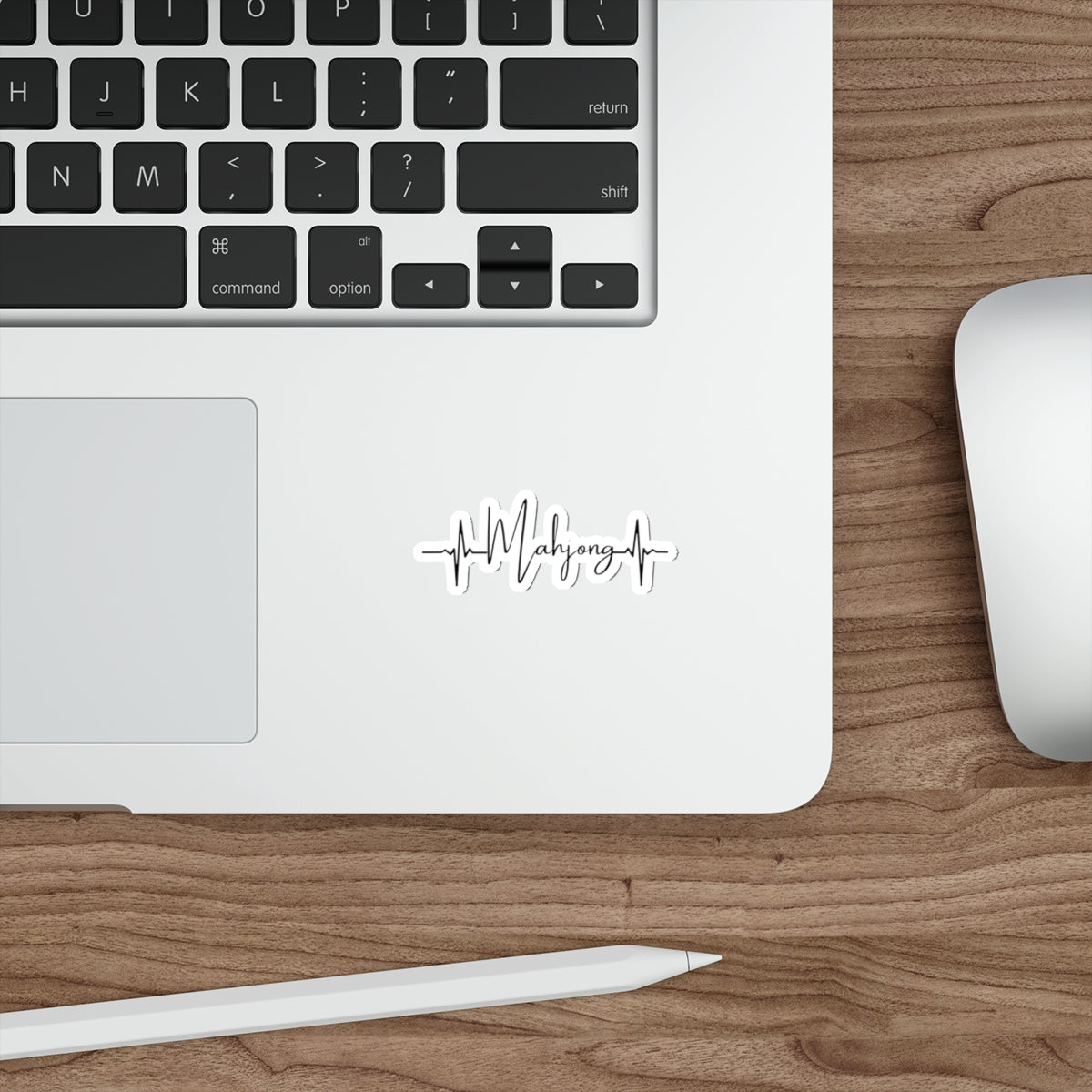 Mahjong Heartbeat Die-Cut Sticker – Mahjong Player Laptop & Water Bottle Decal