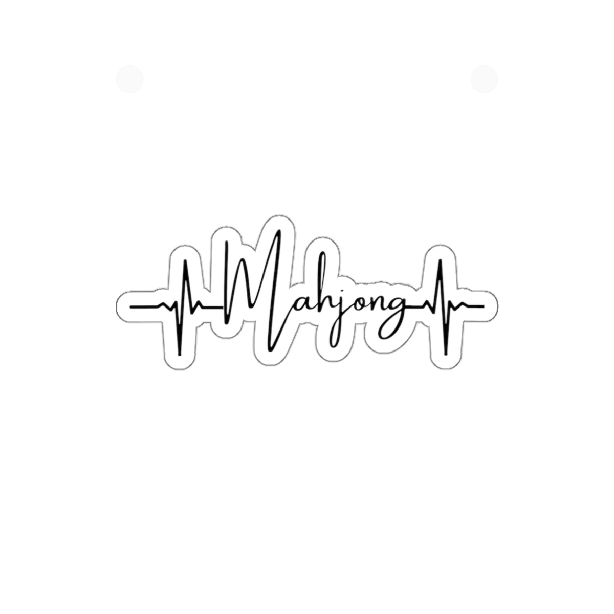 Mahjong Heartbeat Die-Cut Sticker – Mahjong Player Laptop & Water Bottle Decal