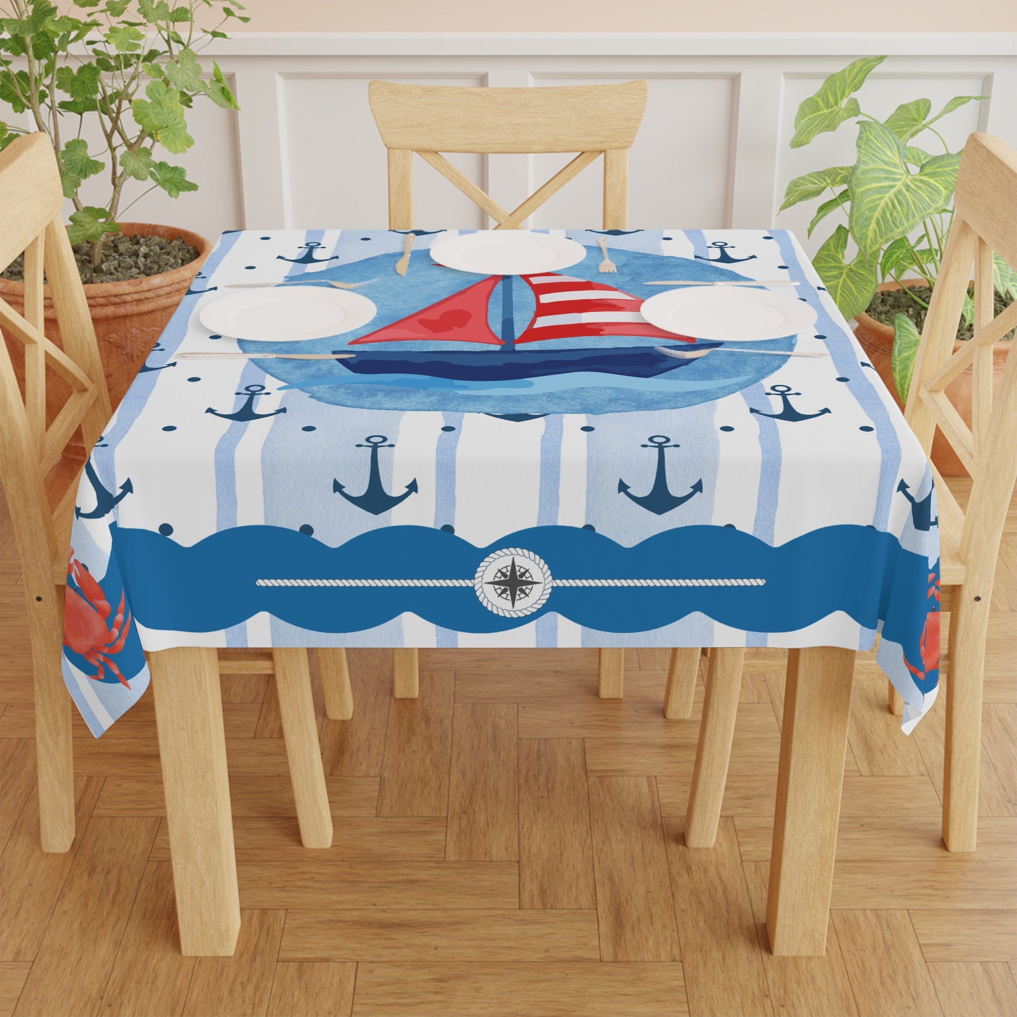 Mahjong Tablecloth - Sail Away
