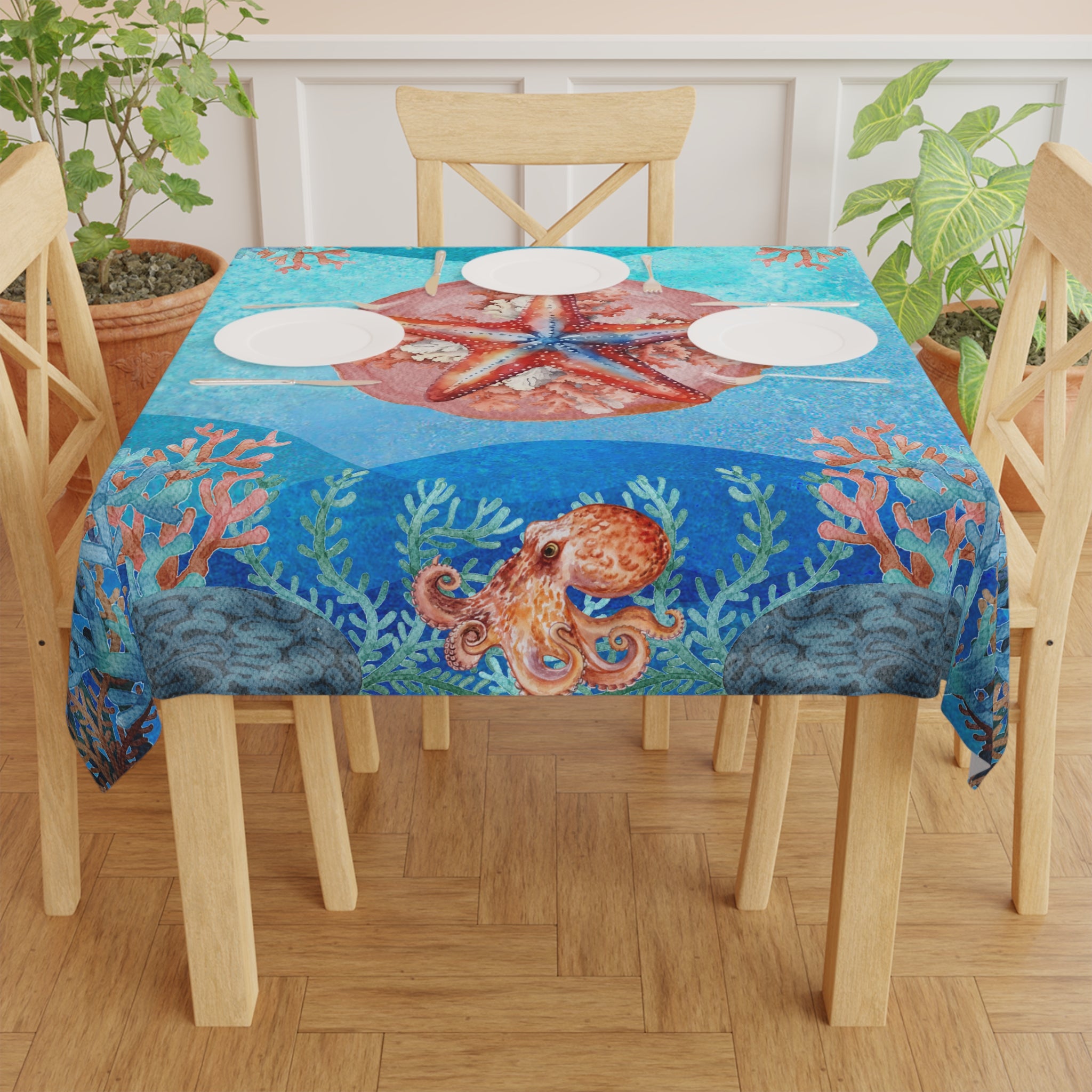 Mahjong Tablecloth - Coral Cove